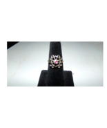 Vintage Avon 925 Sterling Silver RED  Ring Size 8 - $18.49