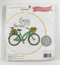 Dimensions Bicycle 6&quot; Round &quot;Enjoy the Ride&quot; Counted Cross Stitch Kit - $129.89 MXN