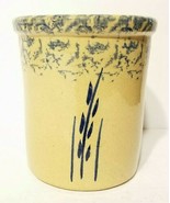 6&quot; Tall - Robinson Ransbottom Pottery Blue Wheat Spongeware 1 Qt. RRP Cr... - £11.82 GBP