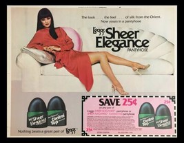1983 Sheer Elegance Control Top Panty Hose Circular Coupon Advertisement - £14.87 GBP