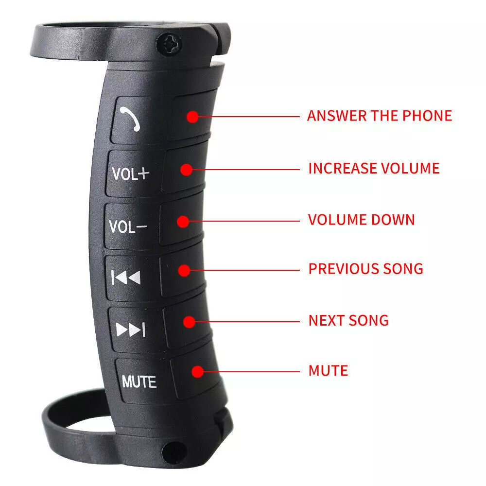 Remote Control Button Car Audio Steering Wheel Wireless Bluetooth Universal - $245.63 MXN