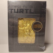 Teenage Mutant Ninja Turtles Metal Card 24k Gold Plated Ingot Official Product - £23.86 GBP