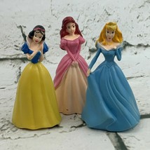 Disney Princess Plastic Figures Lot Of 3 Snow White Ariel Aurora Cake To... - £8.87 GBP