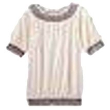 Girls Shirt Mudd Short Sleeve Off White Peasant Summer Top-size 14 - £7.82 GBP