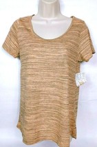 NWT LuLaroe Women&#39;s Classic T Gray Orange Short Sleeve Striped Size XS - $16.34