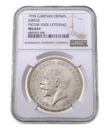 1935 G. Britain Crown Jubilee Coin, Incuse Edge Lettering MS-63+, KM 842 - €255,02 EUR