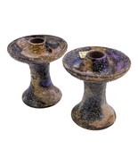 Carstens Tonnieshof Germany Pottery Candlestick Holders Pair Fat Lava 4.... - £54.82 GBP