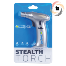 1x Torch Whip-It! Stealth Platinum Butane Lightweight Torch | Adjustable Flame - £24.60 GBP