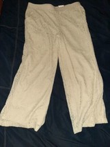 NWT Chico&#39;s Ultimate Fit Lace Ankle Pants Size 2.5  Tan Camel Pull On Women&#39;s - £47.96 GBP