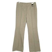 New York &amp; Co Women&#39;s size 6 Average Hudson Pant Flare Leg Back Detail Khaki NEW - £21.25 GBP