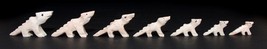 Set 7 From The Largest To The Small Iguana Figurine Marble Vintage 3&quot; - $11.39