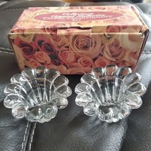 Glass Crystal Candleholder Set for Taper Candles by Collectors Crystal G... - £14.42 GBP