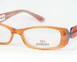 GENESIS GV1290 34 ORANGE-BROWN /GUNMETAL /DUSTY ROSE EYEGLASSES FRAME 49... - $93.07