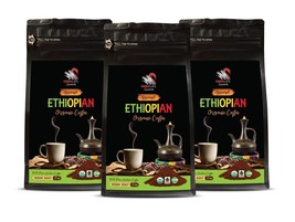 Organic Ground Coffee Medium Roast - Ethiopian Ground Organic Coffee - 3 Pack - $50.36