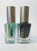 L&#39;Oreal Nail Color Polish LOT 200 One Stop Base &amp; 570 Stroke of Midnight... - £7.04 GBP