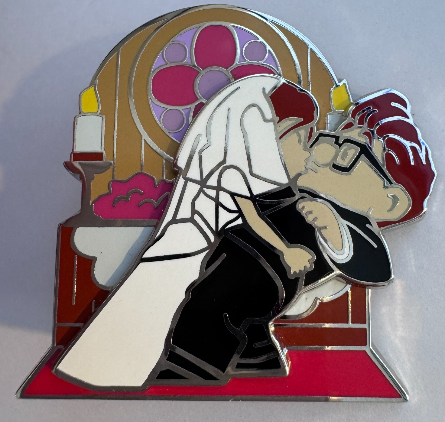 Disney Pixar Up Carl and Ellie Kissing Wedding Pin 2014 - $19.79