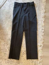Van Heusen Boys Size 10 R Charcoal Gray Pinstriped Straight Leg Dress Pants NEW - £13.01 GBP