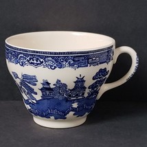 Vintage Blue Willow Ironstone 6 oz. Blue &amp; Cream Tea Cup Made in England - $15.27