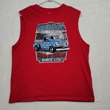 Way To Celebrate Patriotic Men&#39;s Muscle Shirt Size L Large Red Casual Ta... - $13.87