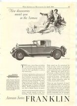 Franklin Airman Series Automobile Magazine Ad 1928 - $13.86