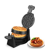 1400W Double Belgian Waffle Iron 180° Flip, 8 Slices in 3 Mins - $3,443.63 MXN