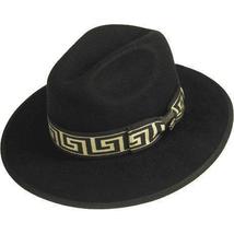Men Bruno Capelo Hat Australian Wool Pinch Front Fedora Wesley WE975 Black Gold image 4