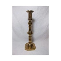 Vintage Single Brass Candlestick Holder Mid Century Modern 10&quot; Decorative - £21.47 GBP