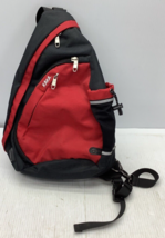 KAKA RFID Red/BLK Sling Bag Crossbody Backpack / Shoulder Bag USB Charging - £29.54 GBP