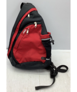 KAKA RFID Red/BLK Sling Bag Crossbody Backpack / Shoulder Bag USB Charging - £29.41 GBP
