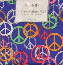 Create it Fabric Cut, 1 Yard, Peace Signs - £7.15 GBP