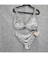 Exposed Velvet Moon Bralette &amp; Peek-a-Boo Back Panty Women Queen 1X-3X S... - $13.09