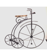 Tall Wrought Iron (Welded Wire) Early Bicycle Decor For Outside Or Pub Wall - $43.41 CAD