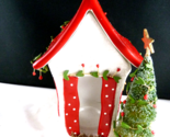 Dept 56 Tea Lite light Home Sweet Home Merry Christmas House Red &amp; White... - £14.67 GBP