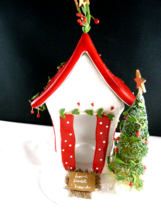 Dept 56 Tea Lite light Home Sweet Home Merry Christmas House Red &amp; White... - $18.70
