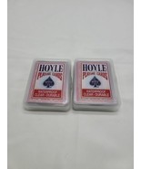  Hoyle Official Playing Cards Waterproof Clear Durable w/ Case Lot Of 2 - £14.75 GBP