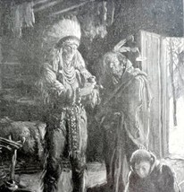 Sagamore George Native American Print 1908 Boy Captive In Canada Art DWT3 - £15.97 GBP