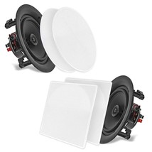 NEW Pyle PDIC86 PAIR of 8.0&quot; In-Wall/In-Ceiling Speakers 250W 2-Way Flus... - $125.99