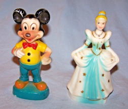 Lot of 2 Disney Items-Heavy Plastic Mickey Mouse, Cinderella-Lot 1 - $14.50