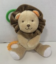 Carters Child of Mine small lion crib hanging rattle plush baby toy teether - $6.85