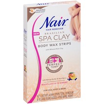 Nair Hair Remover Brazilian Spa Clay Body Wax Strips 40 Ct. - £9.00 GBP