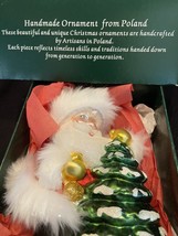Vintage Hand Crafted From Poland Santa Ornament - £13.41 GBP