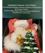 Vintage Hand Crafted From Poland Santa Ornament - £13.23 GBP