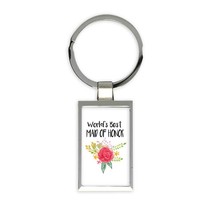 World&#39;s Best Maid of Honor  : Gift Keychain Wedding Bridal Party Cute Flower - £6.40 GBP