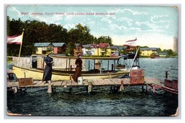 Boat Landing Palty Town Lake James Angola Indiana IN DB Postcard Y4 - £19.43 GBP