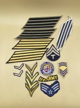 US Navy Army Air Force Mixed LOT 16 Patches Rank Race Track Medical Technical - £17.47 GBP