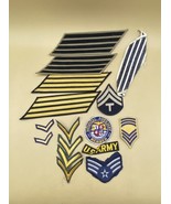 US Navy Army Air Force Mixed LOT 16 Patches Rank Race Track Medical Tech... - $22.27