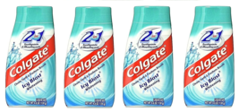 LOT 6 Colgate 2 in 1 Icy Blast Whitening Toothpaste &amp; Mouthwash 4.6 oz Each - £21.01 GBP