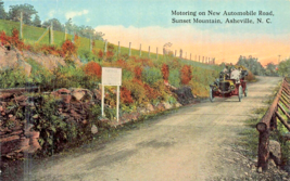 Asheville Nc~Sunset MOUNTAIN-MOTORING On New Automobile ROAD~1910s Postcard - £13.25 GBP