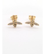 1Ct Round Lab-Created Diamond Women Honey Bee Stud Earring 14k YellowGold Plated - $146.99