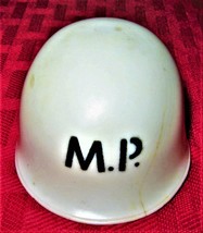 Gi Joe White Military Police Mp Original Helmet Vintage 1960&#39;s - $6.25